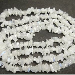 Rainbow Moonstone Chip beaded 36” Necklace